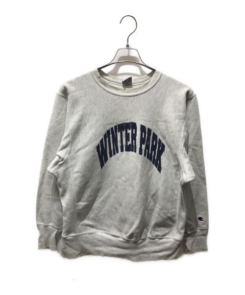 Champion（チャンピオン）Champion (チャンピオン) リバースウィーブスウェット　90s 刺繍タグ WINTER PARK グレー サイズ:Ｌの古着・服飾アイテム