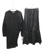emmi atelierエミアトリエ）の古着「ティアードスカート付きスエットトップス 13WF0224060」｜ブラック