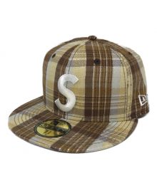 SUPREME×New Era（シュプリーム×ニューエラ）の古着「Metalic Plaid S Logo New Era　23SS」｜イエロー