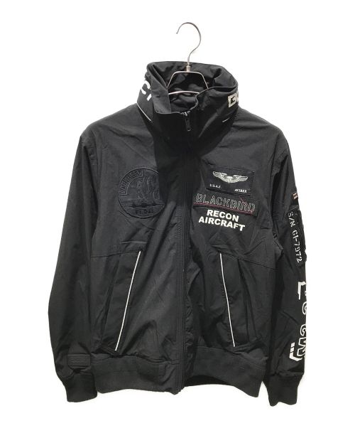 AVIREX（アヴィレックス）AVIREX (アヴィレックス) BLACKBIRD STAND ZIP JACKET　6102133 ブラック サイズ:Lの古着・服飾アイテム