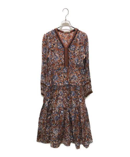 ne quittez pas（ヌキテパ）ne quittez pas (ヌキテパ) nano・universe (ナノユニバース) COTTON ETHNIC PRINT DRESS　010492094NU ベージュ サイズ:記載無しの為実寸参照の古着・服飾アイテム