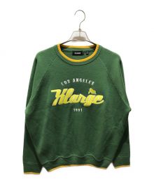 X-LARGE（エクストララージ）の古着「TEAM LOGO KNIT SWEATER101221015001　」｜グリーン