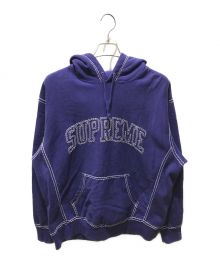 SUPREME（シュプリーム）の古着「ステッチ刺繍アーチロゴパーカー　20AW」｜パープル