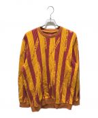 SUPREMEシュプリーム）の古着「Textured stripe crewneck　20FW」｜イエロー×レッド