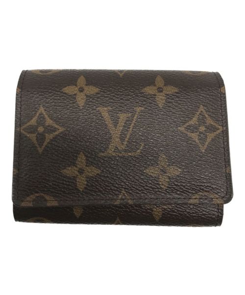 LOUIS VUITTON（ルイ ヴィトン）LOUIS VUITTON (ルイ ヴィトン) アンヴェロップ・カルト・ドゥ・ヴィジット　M63801　CA4121 ブラウンの古着・服飾アイテム