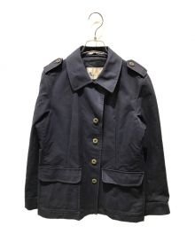 Aquascutum（アクアスキュータム）の古着「ショートコート」｜ネイビー