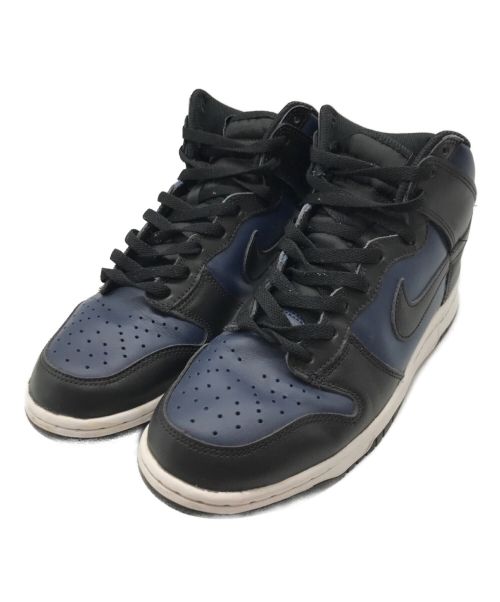 NIKE（ナイキ）NIKE (ナイキ) FRAGMENT DESIGN (フラグメント デザイン) ナイキダンクハイ ネイビー×ブラック サイズ:27の古着・服飾アイテム