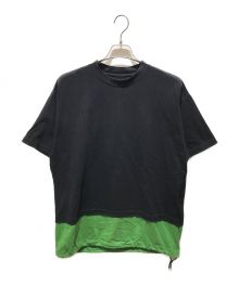 MARNI（マルニ）の古着「バイカラークルーネックTシャツ　HUMU0034QS S22763」｜ブラック×グリーン