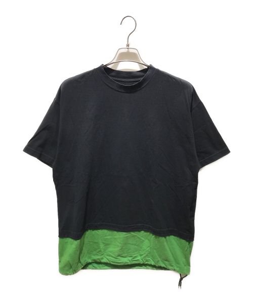 MARNI（マルニ）MARNI (マルニ) バイカラークルーネックTシャツ　HUMU0034QS S22763 ブラック×グリーン サイズ:46の古着・服飾アイテム