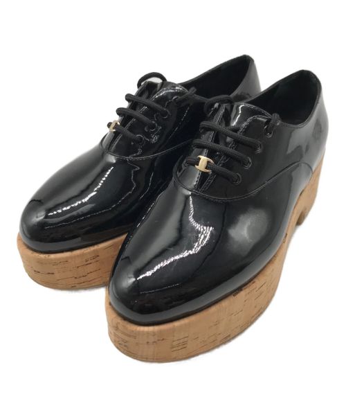 Salvatore Ferragamo（サルヴァトーレ フェラガモ）Salvatore Ferragamo (サルヴァトーレ フェラガモ) Platform Oxford ブラック サイズ:5 1/2の古着・服飾アイテム