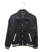 LAST NESTラストネスト）の古着「FEATHER VARSITY JACKET」｜ブラック