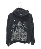 LAST NESTラストネスト）の古着「cathedral logo hoodie」｜ブラック