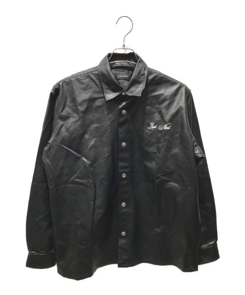 LAST NEST（ラストネスト）LAST NEST (ラストネスト) leather embroidered shirts ブラック サイズ:Lの古着・服飾アイテム