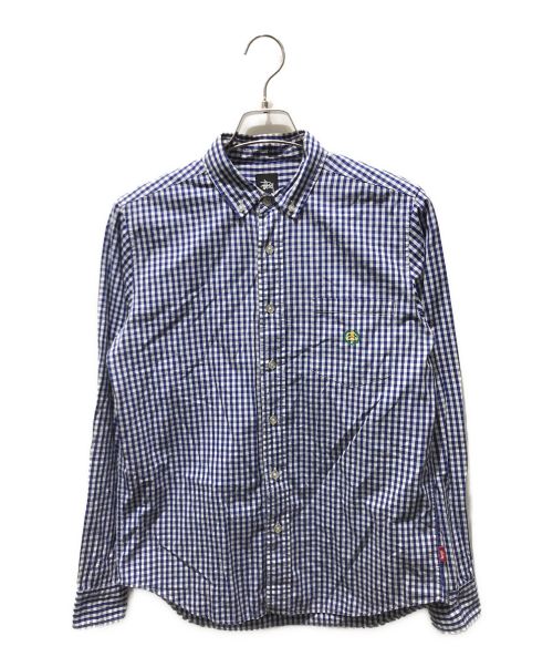 stussy（ステューシー）stussy (ステューシー) ギンガムチェックシャツ ブルー サイズ:Sの古着・服飾アイテム