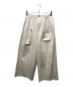 6(ROKU) BEAUTY&YOUTHロク ビューティーアンドユース）の古着「COTTON BUGGY PANTS　8614-202-0473-0330」｜アイボリー