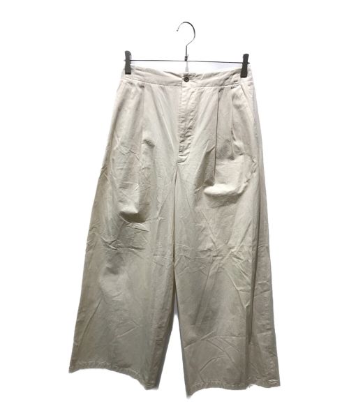 6(ROKU) BEAUTY&YOUTH（ロク ビューティーアンドユース）6(ROKU) BEAUTY&YOUTH (ロク ビューティーアンドユース) COTTON BUGGY PANTS　8614-202-0473-0330 アイボリー サイズ:36の古着・服飾アイテム