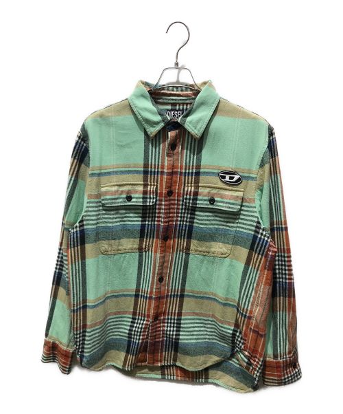 DIESEL（ディーゼル）DIESEL (ディーゼル) Multicolor シャツ　A04020 グリーン サイズ:Lの古着・服飾アイテム