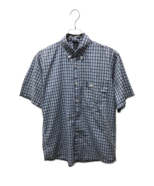 stussy（ステューシー）stussy (ステューシー) チェックシャツ　OLD STUSSY ブルー サイズ:Mの古着・服飾アイテム