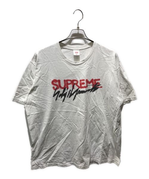 YOHJI YAMAMOTO（ヨウジヤマモト）YOHJI YAMAMOTO (ヨウジヤマモト) SUPREME (シュプリーム) Logo Tee　20AW ホワイト サイズ:XLの古着・服飾アイテム