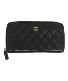 CHANEL（シャネル）の古着「マトラッセキルティングウォレット　21089756」｜ブラック