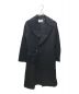 LITHIUM HOMME（リチウムオム・ファム）の古着「WOOL GABARDINE TIELOCKEN COAT　LH20-9159」｜ブラック