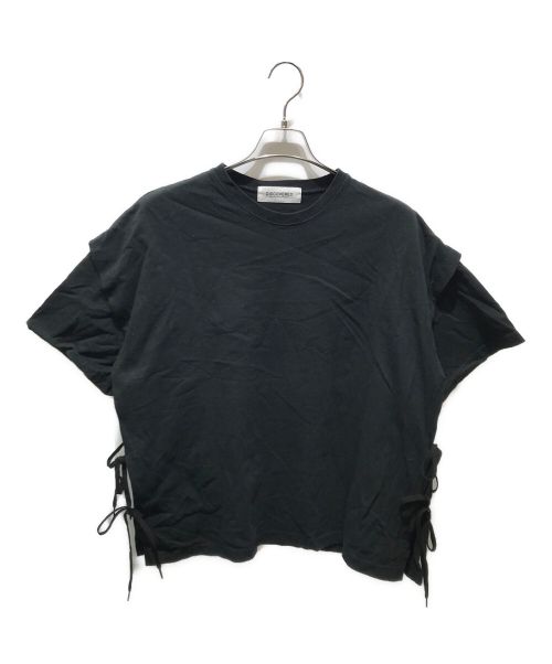 DISCOVERED（ディスカバード）DISCOVERED (ディスカバード) レースアップTシャツ　DC-SS21-CU-10 ブラック サイズ:1の古着・服飾アイテム