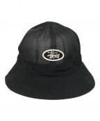 stussyステューシー）の古着「Mesh Crown Bell Bucket Hat」｜ブラック