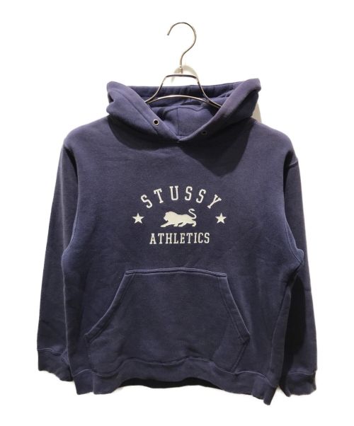 stussy（ステューシー）stussy (ステューシー) 90’s プリントパーカー　OLD 紺タグ ネイビー サイズ:XSの古着・服飾アイテム