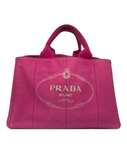 PRADA（プラダ）PRADA (プラダ) カナパキャンバストートバッグ　BN2439 ピンクの古着・服飾アイテム