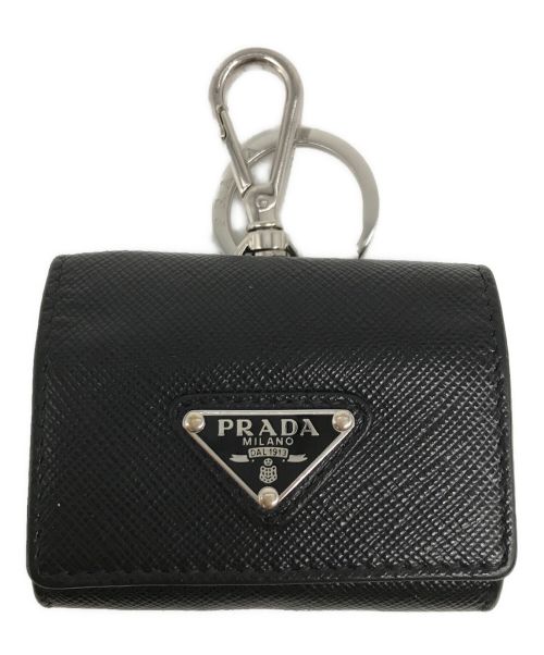 PRADA（プラダ）PRADA (プラダ) サフィアーノイヤフォンケース　2TT133 2AHF ブラックの古着・服飾アイテム