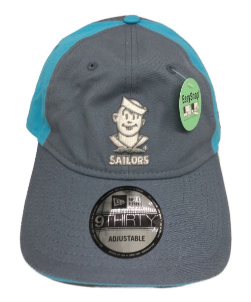 New Era（ニューエラ）New Era (ニューエラ) sailors (セイラーズ) 9THIRTY×おニャン子グレー キャップ グレー×ブルー 未使用品の古着・服飾アイテム