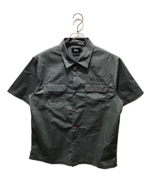 stussy（ステューシー）stussy (ステューシー) ワークシャツ グレー サイズ:Lの古着・服飾アイテム