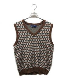 BoTT（ボット）の古着「Link Knit Vest」｜ブラウン×グリーン