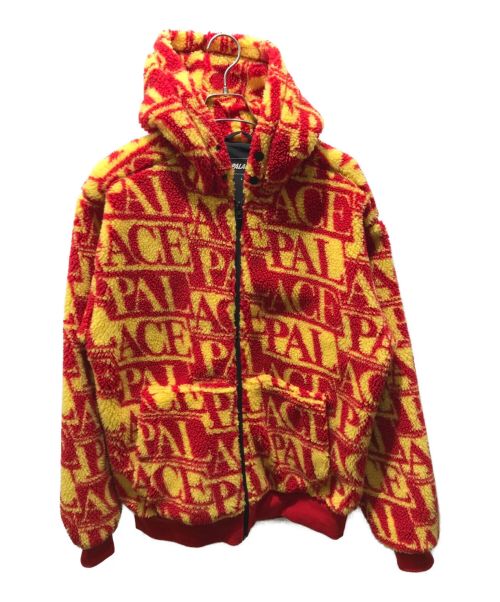 PALACE（パレス）PALACE (パレス) J-ARD FLEECE JACKET レッド×イエロー サイズ:Lの古着・服飾アイテム