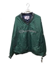 Champion（チャンピオン）の古着「ナイロンプルオーバージャケット 90s」｜グリーン