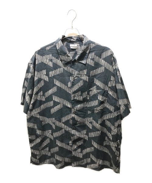 STEVEN ALAN（スティーブンアラン）STEVEN ALAN (スティーブンアラン) PRINT CAMP COLLAR SHORT SLEEVE SHIRT ネイビー サイズ:XLの古着・服飾アイテム