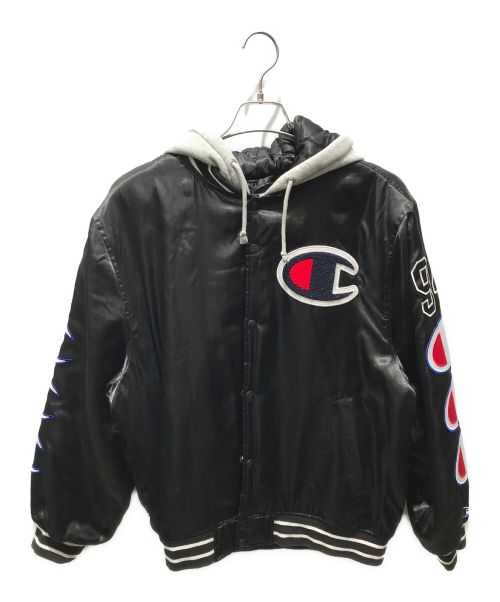 SUPREME（シュプリーム）SUPREME (シュプリーム) Champion (チャンピオン) Satin Varsity Jacket ブラック サイズ:Mの古着・服飾アイテム