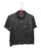 SUPREMEシュプリーム）の古着「Jacquard Logo Silk Polo　18SS」｜ブラック