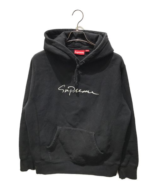 SUPREME（シュプリーム）SUPREME (シュプリーム) Classic Script Hooded Sweatshirt パーカー ブラック サイズ:Mの古着・服飾アイテム