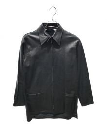 Yohji Yamamoto pour homme（ヨウジヤマモト プールオム）の古着「レザージャケット　HX-B03-730」｜ブラック