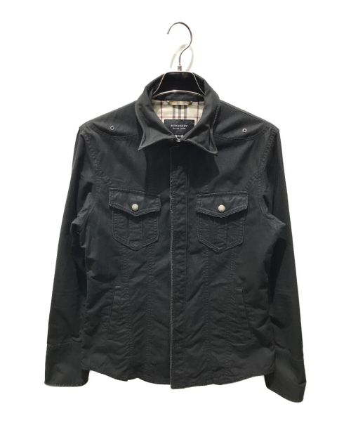 BURBERRY BLACK LABEL（バーバリーブラックレーベル）BURBERRY BLACK LABEL (バーバリーブラックレーベル) ウエスタンシャツ ブラック サイズ:Lの古着・服飾アイテム