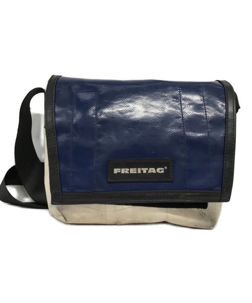 FREITAG（フライターグ）FREITAG (フライターグ) ショルダーバッグ ブルー×ホワイトの古着・服飾アイテム