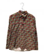 COMME des GARCONS SHIRTコムデギャルソンシャツ）の古着「ベルベット総柄シャツ　FW09129」｜マルチカラー