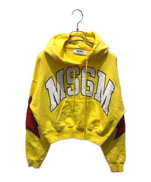 MSGM（エムエスジーエム）MSGM (エムエスジーエム) プリントパーカー　2641MDM87Y イエロー サイズ:XSの古着・服飾アイテム