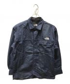 THE NORTH FACEザ ノース フェイス）の古着「Nylon Denim Nuptse Shirt　NR72130」｜インディゴ