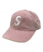 SUPREMEシュプリーム）の古着「Corduroy S Logo 6-Panel Cap」｜ピンク