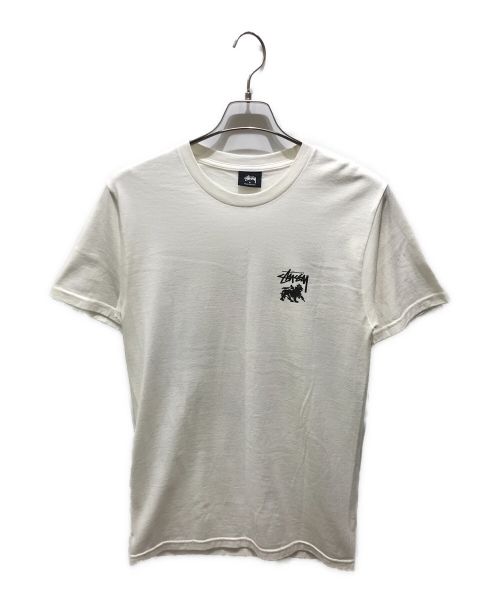 stussy（ステューシー）stussy (ステューシー) プリントTシャツ ホワイト サイズ:Sの古着・服飾アイテム