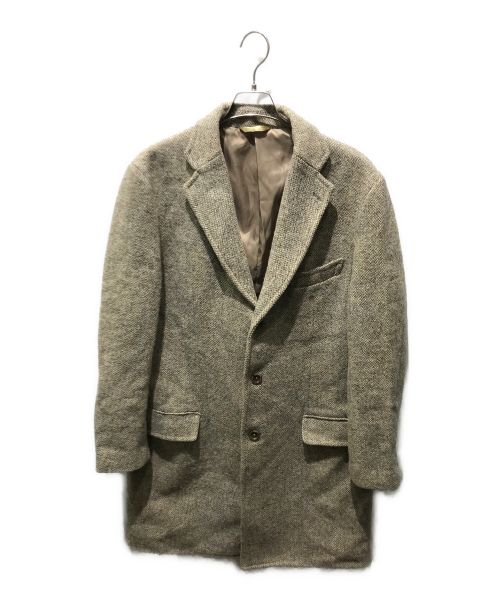 OXFORD CLASSIC（オックスフォードクラシック）OXFORD CLASSIC (オックスフォードクラシック) Harris Tweed (ハリスツイード) ツイードチェスターコート グレー サイズ:3Lの古着・服飾アイテム