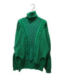 PAMEO POSE（パメオポーズ）の古着「Gourd Sleeve Sweater　2321526005」｜グリーン