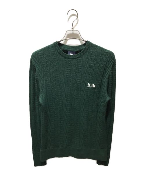 KITH（キス）KITH (キス) VINTAGE TILDEN CREWNECK SWEATER　KH2441-106　20AW グリーン サイズ:Sの古着・服飾アイテム